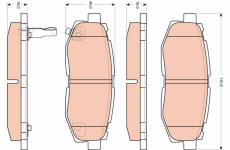 Sada brzdových platničiek kotúčovej brzdy TRW GDB3442