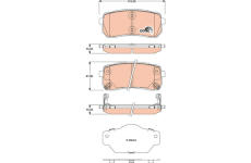 Sada brzdových platničiek kotúčovej brzdy TRW GDB3449