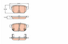 Sada brzdových platničiek kotúčovej brzdy TRW GDB3454