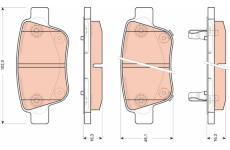 Sada brzdových destiček, kotoučová brzda TRW GDB3456