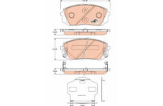 Sada brzdových destiček, kotoučová brzda TRW GDB3461