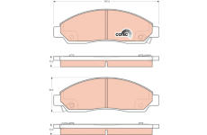 Sada brzdových destiček, kotoučová brzda TRW GDB3466