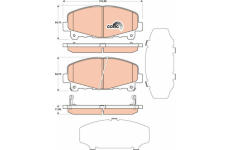 Sada brzdových destiček, kotoučová brzda TRW GDB3477