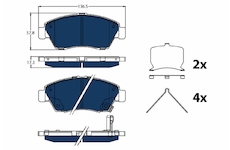 Sada brzdových destiček, kotoučová brzda TRW GDB3478BTE