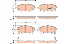 Sada brzdových destiček, kotoučová brzda TRW GDB3479