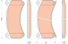 Sada brzdových destiček, kotoučová brzda TRW GDB3489