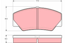 Sada brzdových destiček, kotoučová brzda TRW GDB349
