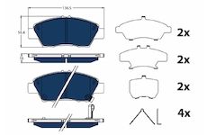 Sada brzdových destiček, kotoučová brzda TRW GDB3493BTE