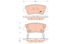 Sada brzdových destiček, kotoučová brzda TRW GDB3494