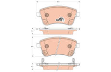 Sada brzdových platničiek kotúčovej brzdy TRW GDB3509