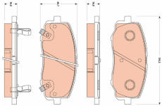 Sada brzdových platničiek kotúčovej brzdy TRW GDB3510