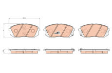 Sada brzdových destiček, kotoučová brzda TRW GDB3530