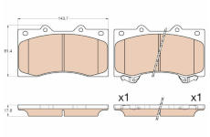 Sada brzdových destiček, kotoučová brzda TRW GDB3560