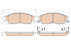 Sada brzdových destiček, kotoučová brzda TRW GDB3563