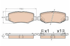 Sada brzdových destiček, kotoučová brzda TRW GDB3565