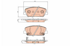 Sada brzdových destiček, kotoučová brzda TRW GDB3621