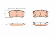Sada brzdových destiček, kotoučová brzda TRW GDB3641