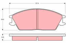 Sada brzdových destiček, kotoučová brzda TRW GDB373