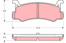 Sada brzdových destiček, kotoučová brzda TRW GDB375