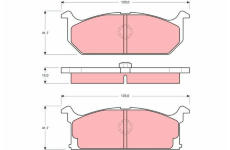 Sada brzdových destiček, kotoučová brzda TRW GDB382
