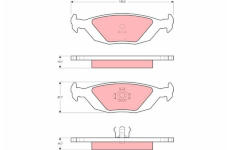 Sada brzdových platničiek kotúčovej brzdy TRW GDB392