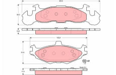 Sada brzdových destiček, kotoučová brzda TRW GDB4003