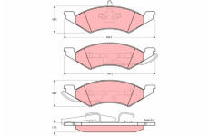 Sada brzdových destiček, kotoučová brzda TRW GDB4011