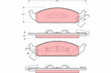 Sada brzdových destiček, kotoučová brzda TRW GDB4016