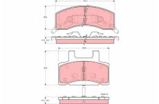 Sada brzdových destiček, kotoučová brzda TRW GDB4031