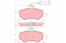 Sada brzdových destiček, kotoučová brzda TRW GDB404