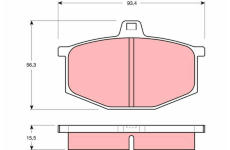 Sada brzdových destiček, kotoučová brzda TRW GDB405
