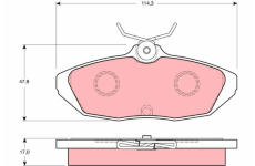 Sada brzdových destiček, kotoučová brzda TRW GDB4064