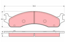 Sada brzdových destiček, kotoučová brzda TRW GDB4067
