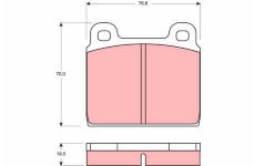Sada brzdových destiček, kotoučová brzda TRW GDB407