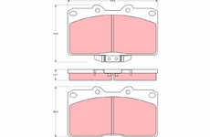Sada brzdových destiček, kotoučová brzda TRW GDB4076