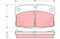 Sada brzdových destiček, kotoučová brzda TRW GDB4082