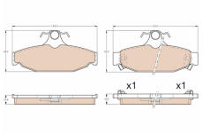 Sada brzdových destiček, kotoučová brzda TRW GDB4089