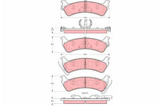 Sada brzdových destiček, kotoučová brzda TRW GDB4094