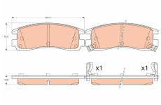 Sada brzdových destiček, kotoučová brzda TRW GDB4098