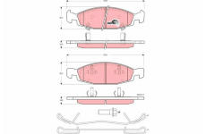 Sada brzdových destiček, kotoučová brzda TRW GDB4120