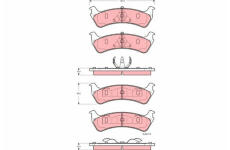 Sada brzdových platničiek kotúčovej brzdy TRW GDB4123