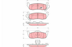 Sada brzdových destiček, kotoučová brzda TRW GDB4137