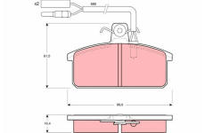 Sada brzdových platničiek kotúčovej brzdy TRW GDB417