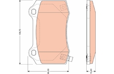 Sada brzdových destiček, kotoučová brzda TRW GDB4171