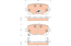 Sada brzdových destiček, kotoučová brzda TRW GDB4176