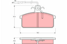 Sada brzdových platničiek kotúčovej brzdy TRW GDB422