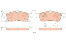 Sada brzdových platničiek kotúčovej brzdy TRW GDB4604