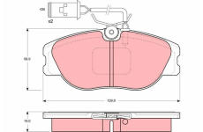 Sada brzdových platničiek kotúčovej brzdy TRW GDB483