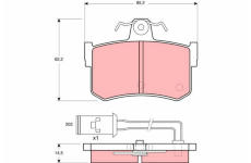 Sada brzdových platničiek kotúčovej brzdy TRW GDB486