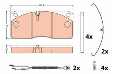 Sada brzdových platničiek kotúčovej brzdy TRW GDB5005